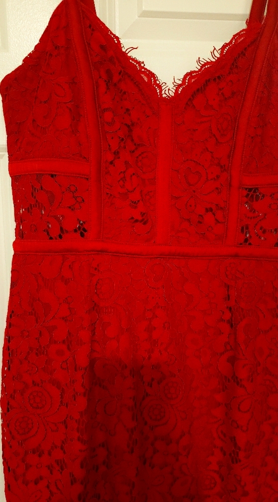 NWT Express Red lace dress